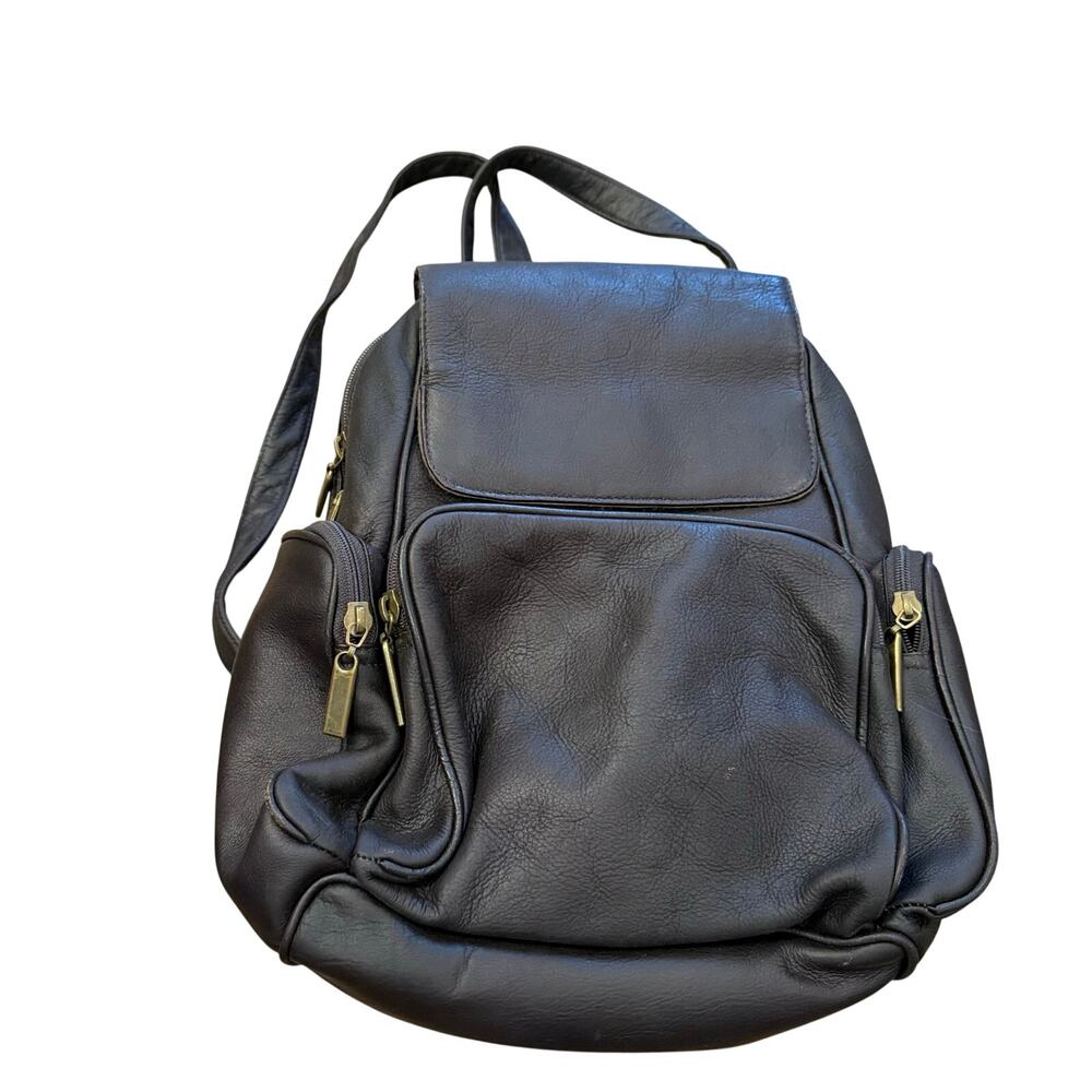 Vintage Brown Genuine Leather Backpack Bag Purse Randolph-Rand RR Colombia
